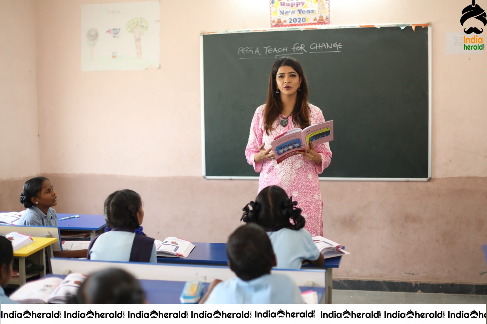 Lakshmi Manchu Volunteers as Teacher for Pega Teach For Change