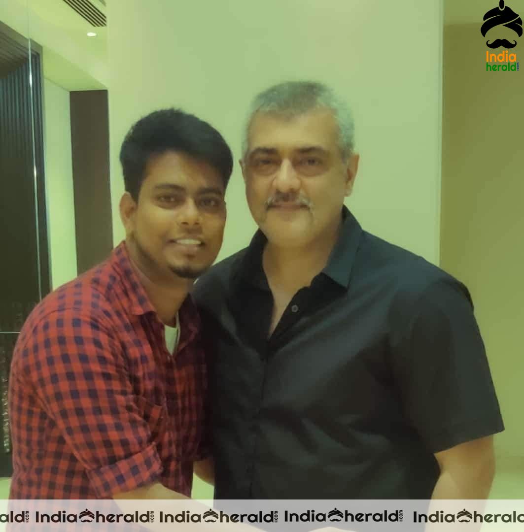 Latest Look of Ajith Kumar for Valimai Test Shoot