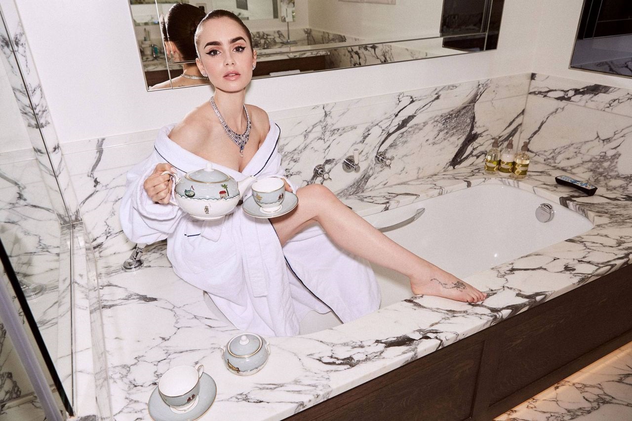 Lily Collins Vogue UK Wallpapers