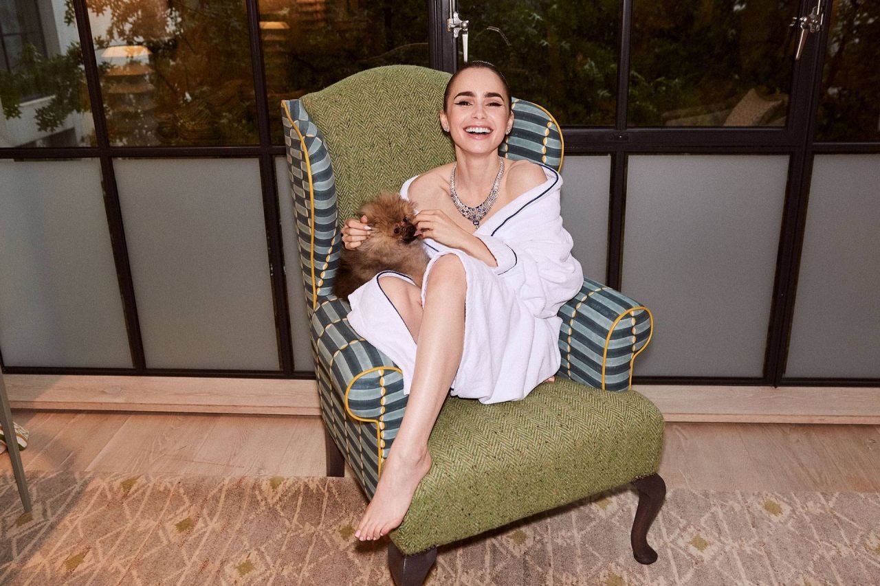 Lily Collins Vogue UK Wallpapers