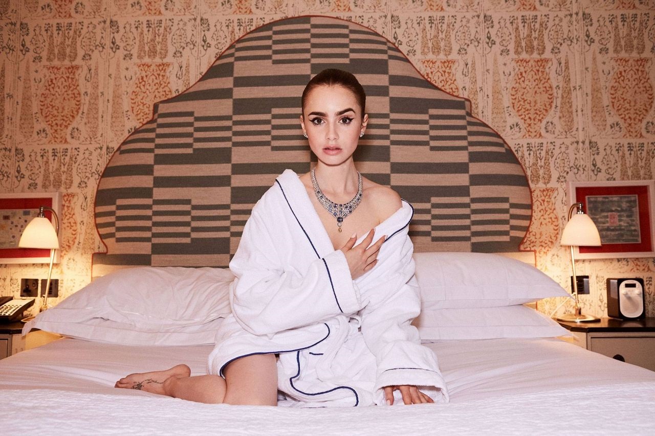 Lily Collins Vogue UK Wallpapers