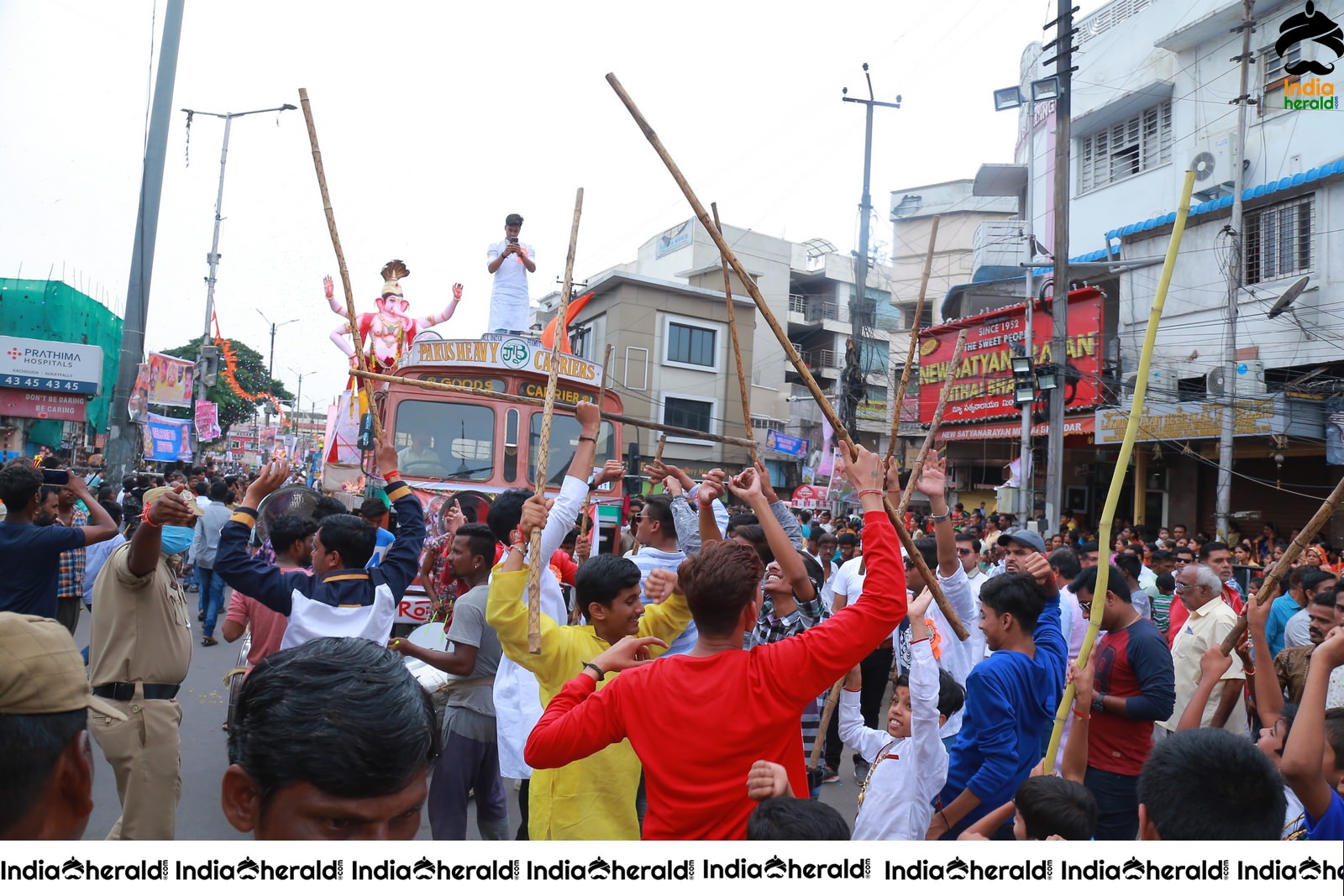 Lord Ganesha Immersion At Hyderabad Set 3