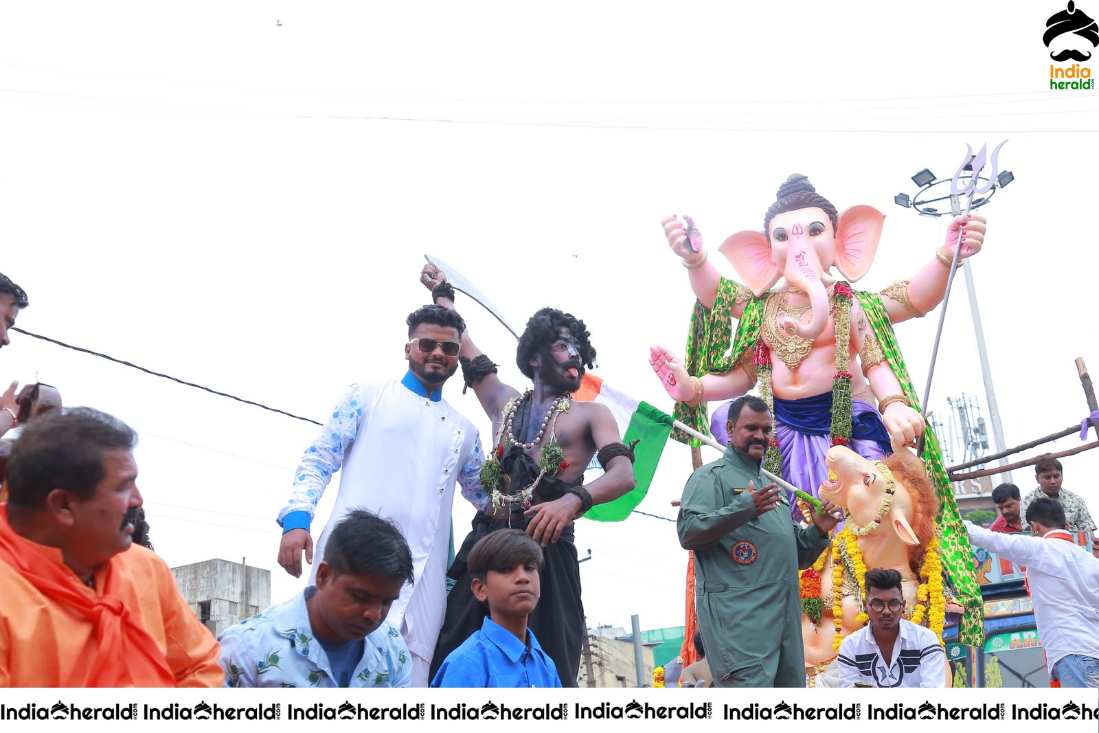 Lord Ganesha Immersion at Hyderabad Set 4