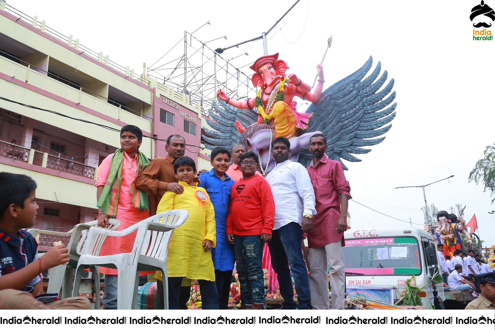 Lord Ganesha Immersion at Hyderabad Set 4