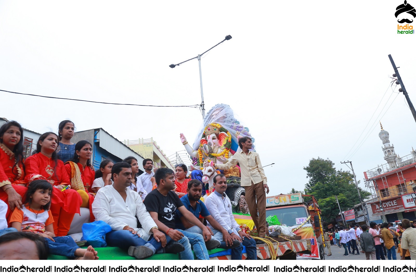 Lord Ganesha Immersion at Hyderabad Set 4