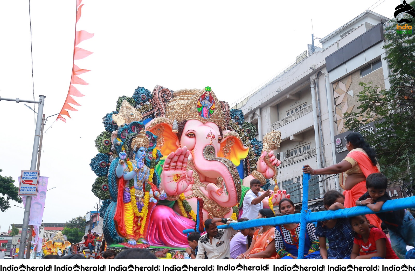 Lord Ganesha Immersion at Hyderabad Set 4