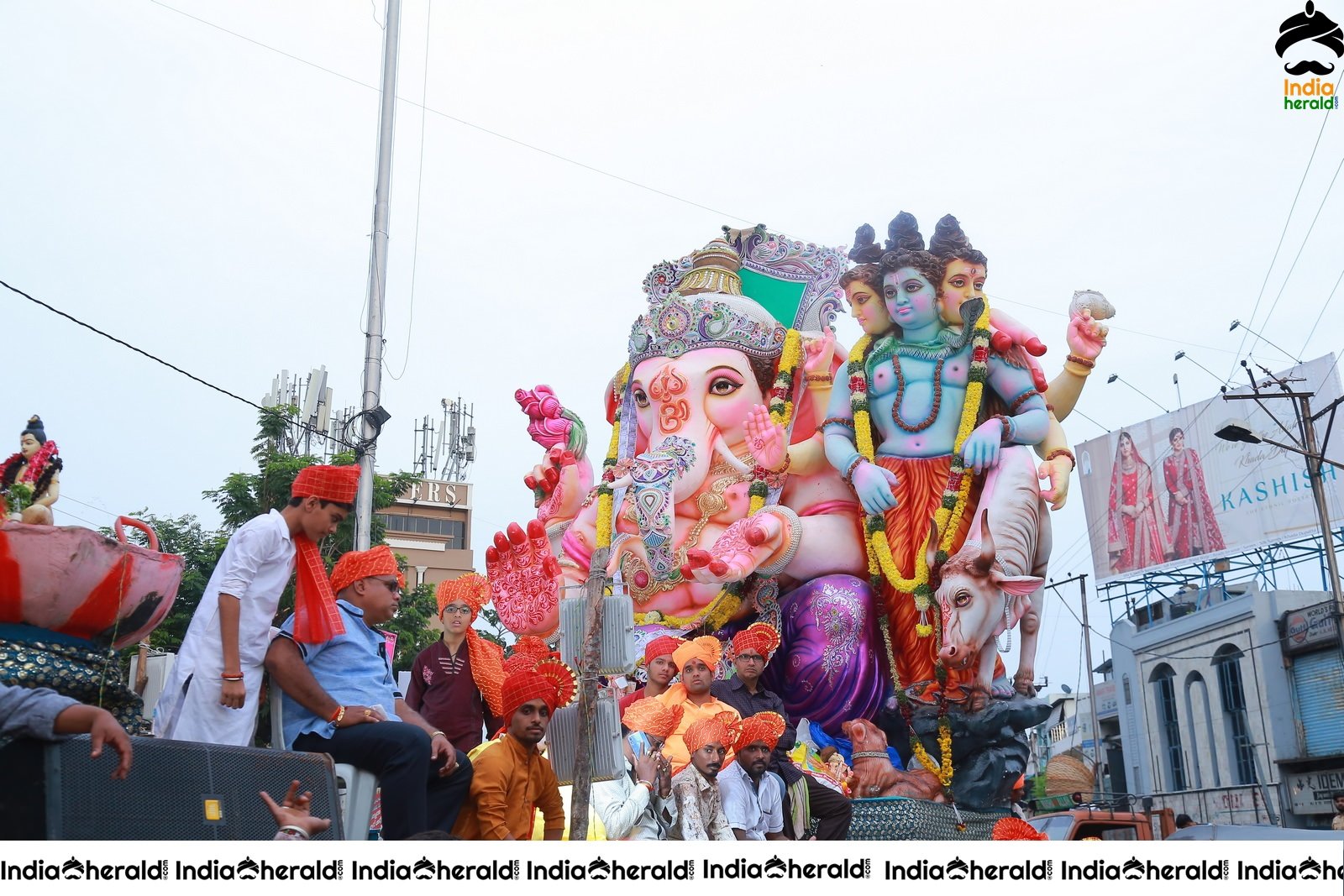 Lord Ganesha Immersion at Hyderabad Set 4