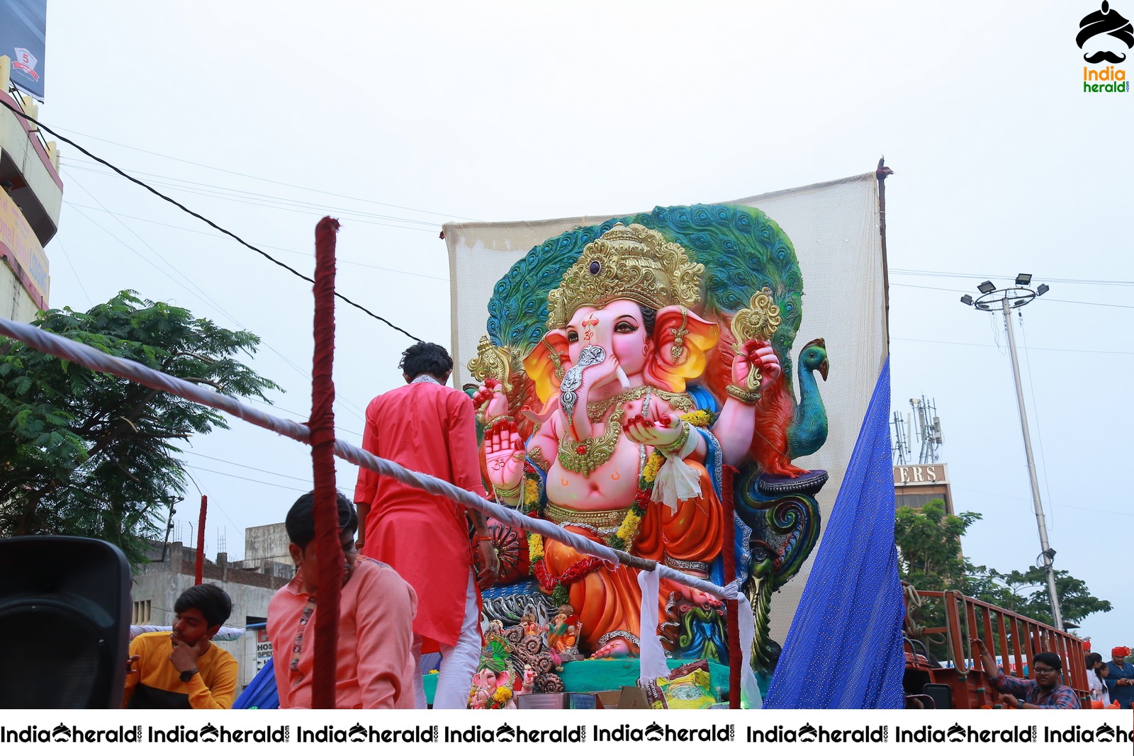 Lord Ganesha Immersion at Hyderabad Set 4