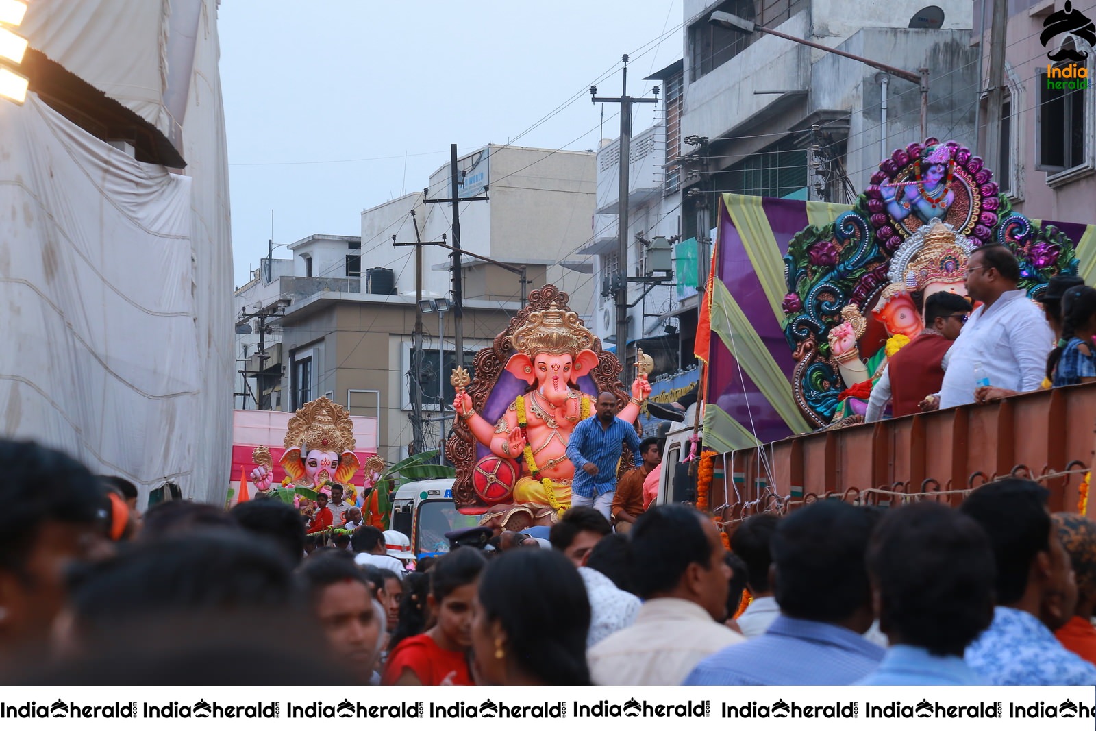 Lord Ganesha Immersion At Hyderabad Set 5