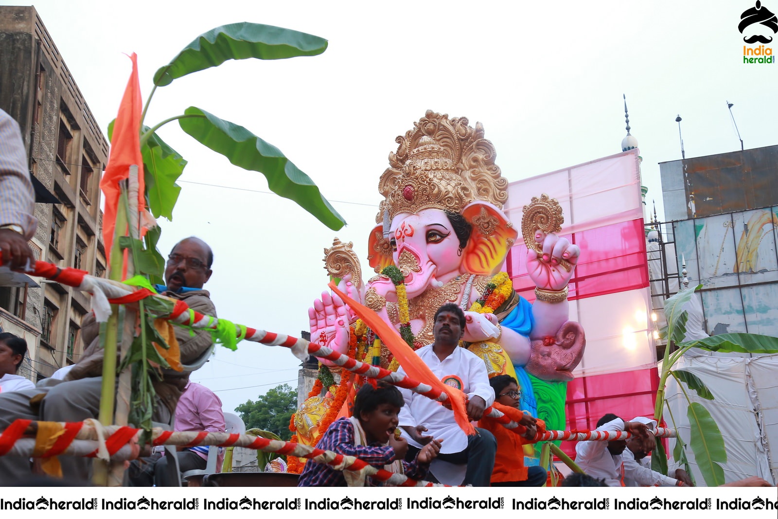 Lord Ganesha Immersion At Hyderabad Set 5