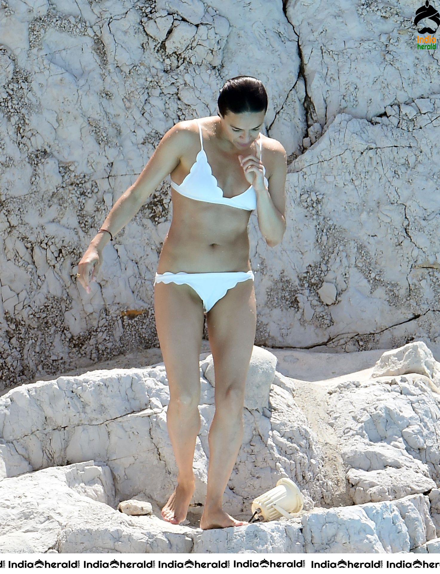 Michelle Rodriguez caught in Bikini At the Hotel Eden Roc in Cannes