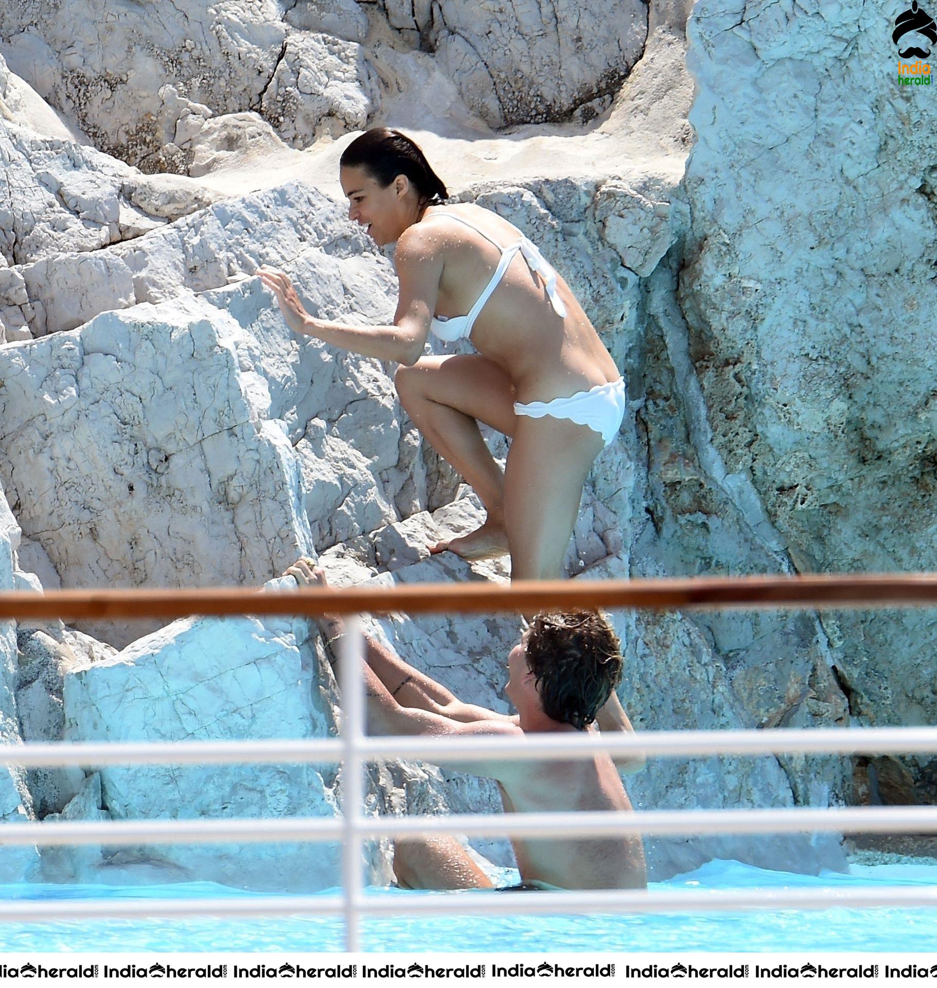 Michelle Rodriguez caught in Bikini At the Hotel Eden Roc in Cannes