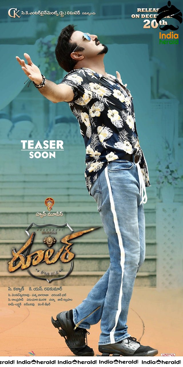 New Poster and Still of Balakrishna starrer Ruler with Teaser Soon tag
