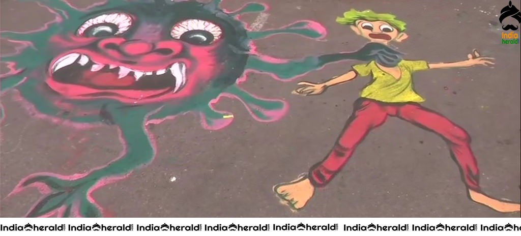 People in Guwahati spread awareness about COVID19 using street art amid lockdown