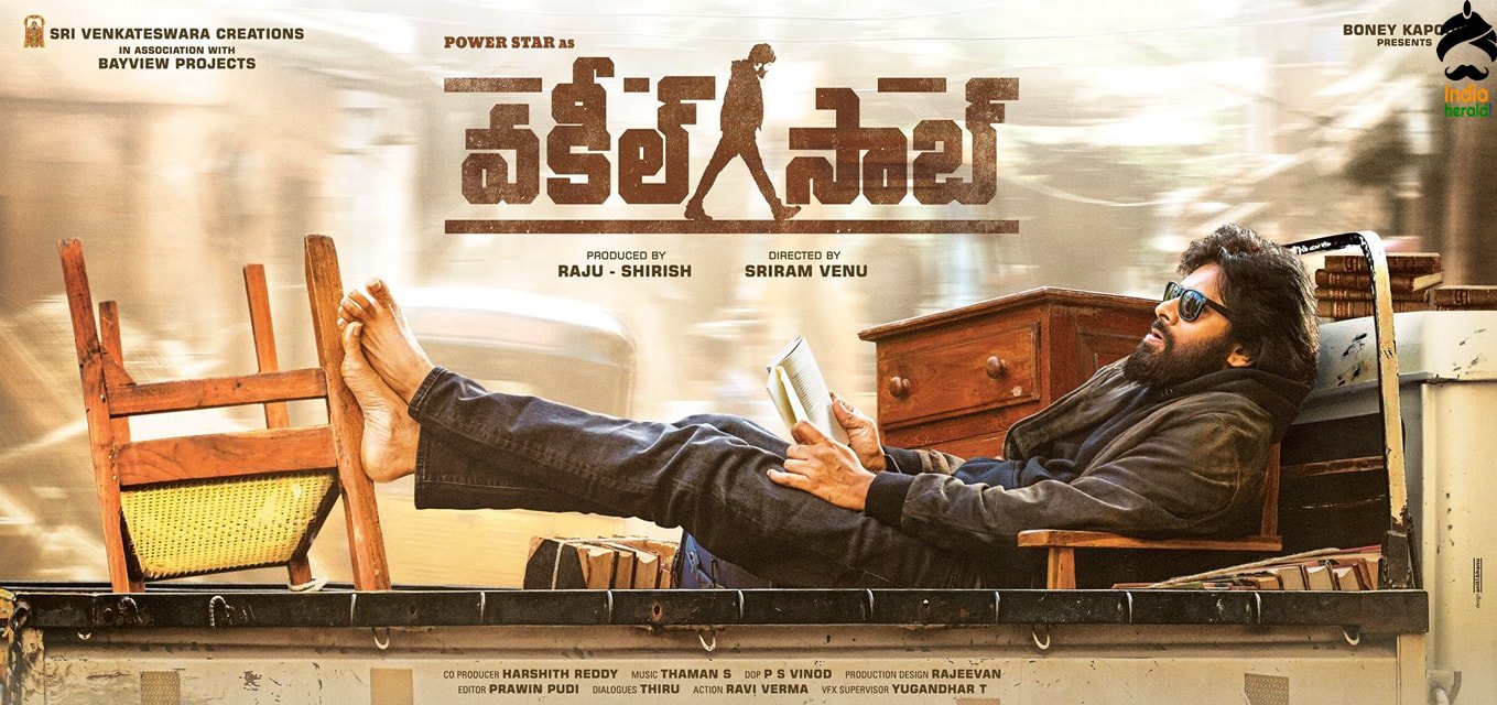 Power Star Pawan Kalyan in Vakeel Saab First Look Poster