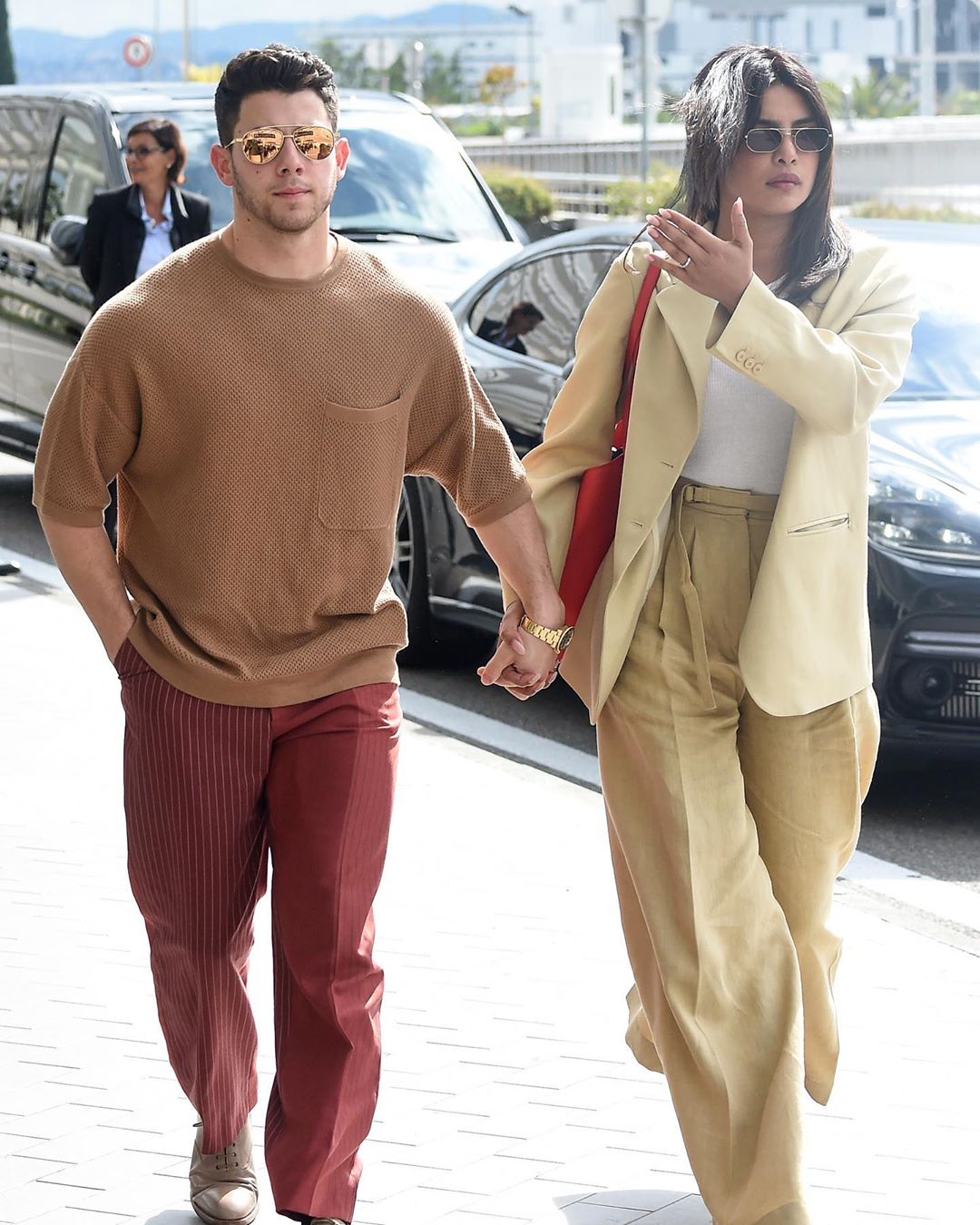 Priyanka Chopra spotted with her Husband Nick Jonas in New York