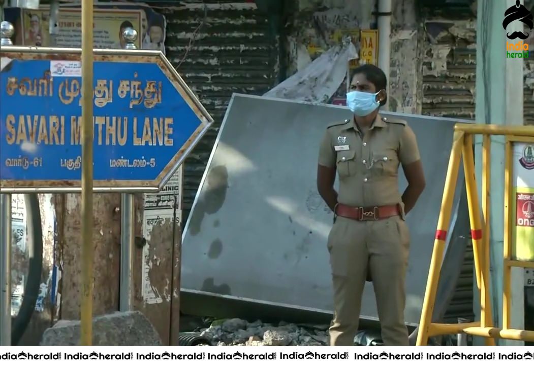 Pudhupettai area in Chennai was sealed after it was identified as a containment zone due to COVID 19