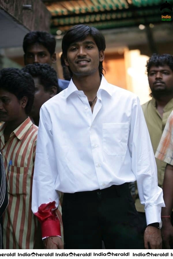 Rare and Unseen Photos of Dhanush from Pollathavan Movie Set 2