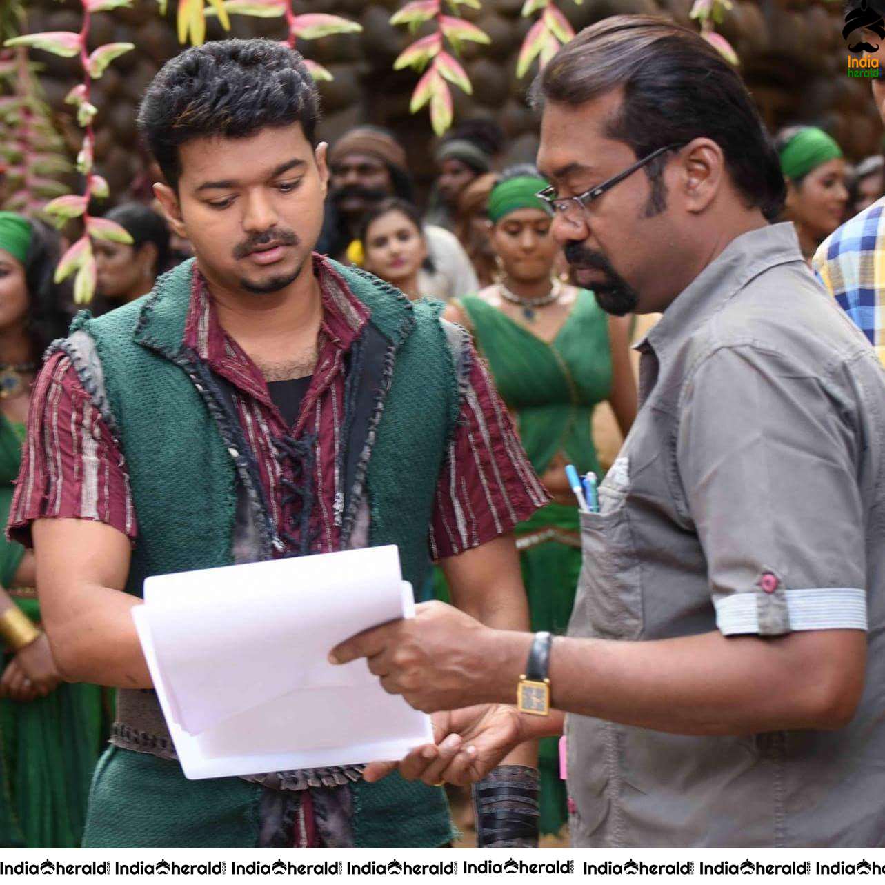 Rare and Unseen Shooting Spot Stills of Puli Movie Set 1