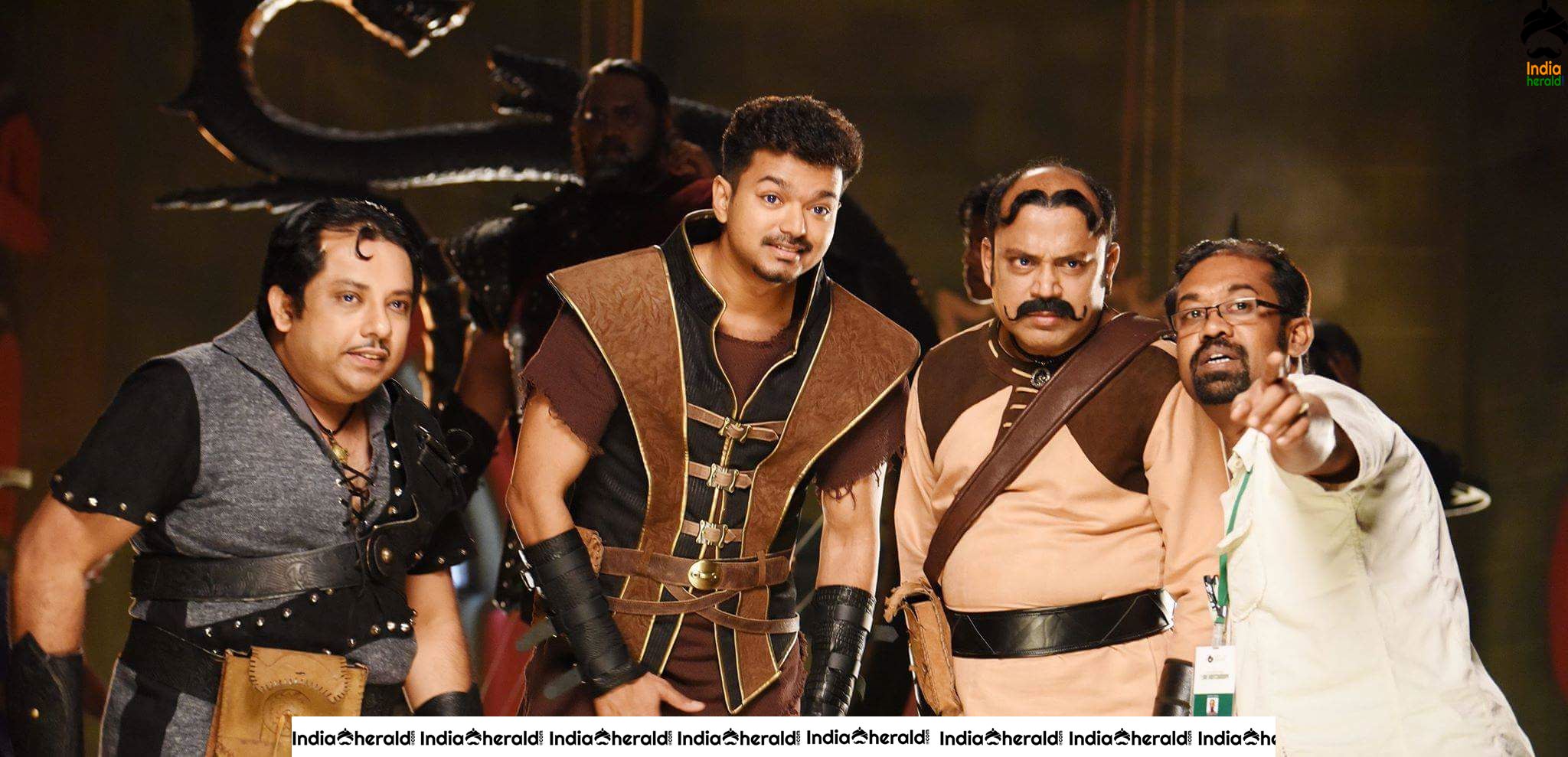 Rare and Unseen Shooting Spot Stills of Puli Movie Set 1