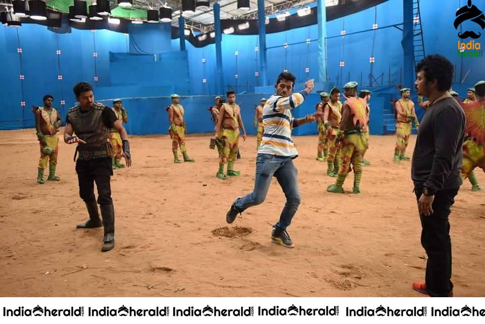 Rare and Unseen Shooting Spot Stills of Puli Movie Set 1
