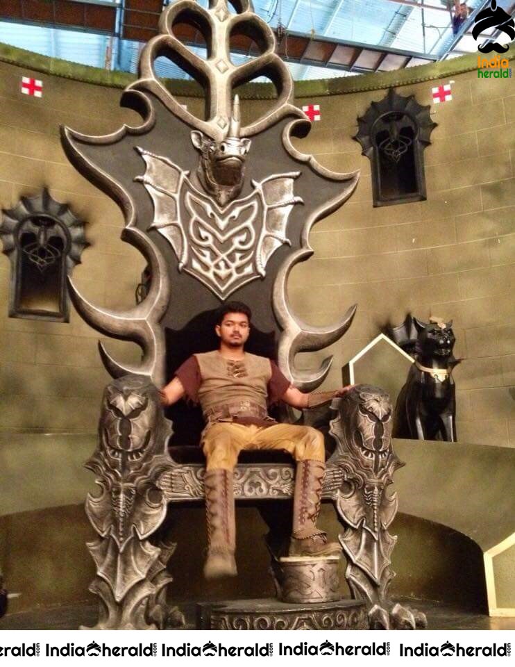 Rare and Unseen Shooting Spot Stills of Puli Movie Set 1