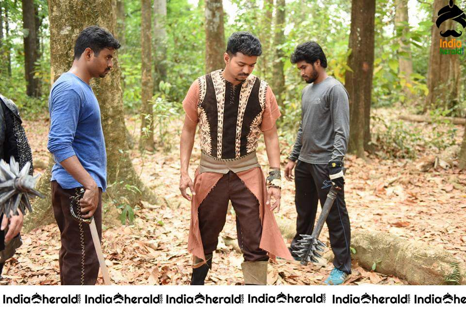 Rare and Unseen Shooting Spot Stills of Puli Movie Set 1