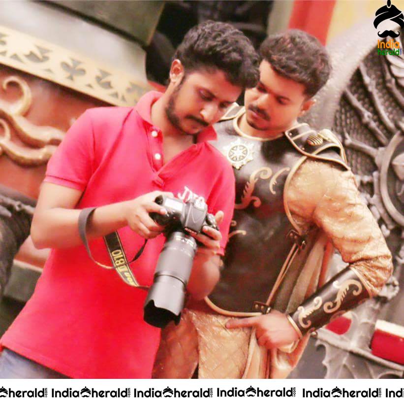 Rare and Unseen Shooting Spot Stills of Puli Movie Set 2