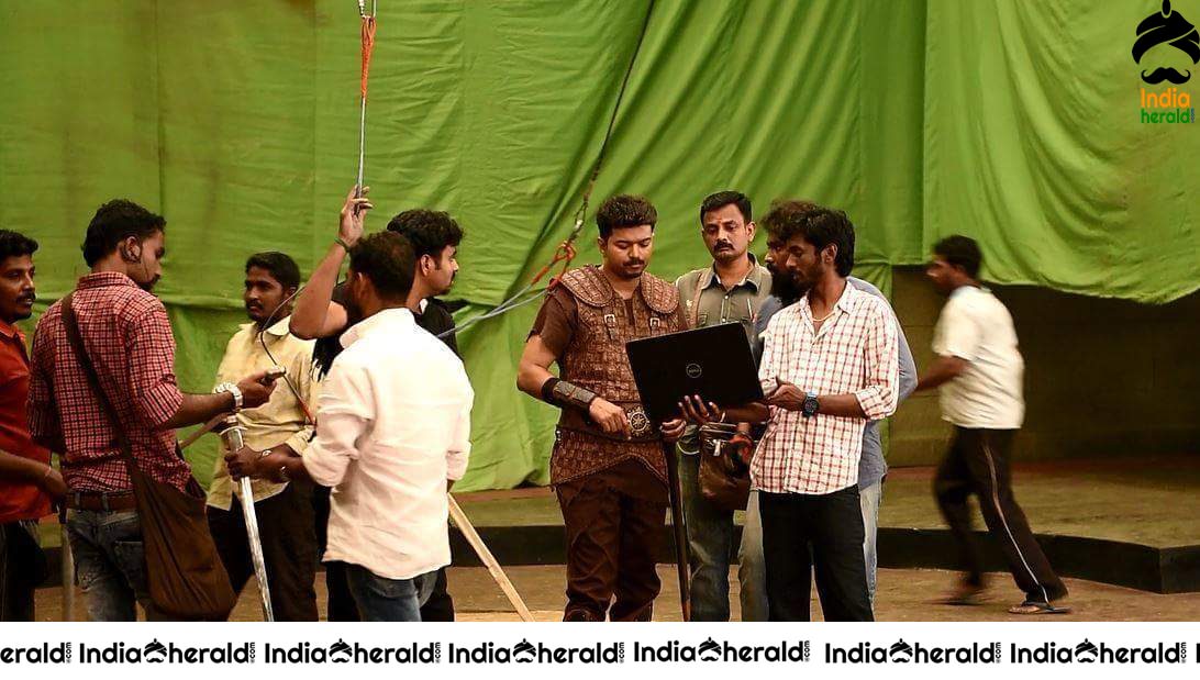 Rare and Unseen Shooting Spot Stills of Puli Movie Set 2