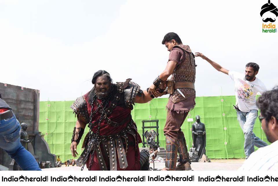 Rare and Unseen Shooting Spot Stills of Puli Movie Set 2