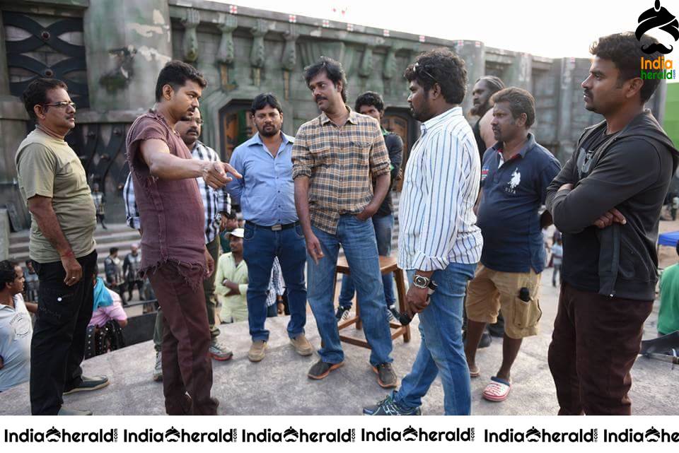 Rare and Unseen Shooting Spot Stills of Puli Movie Set 2
