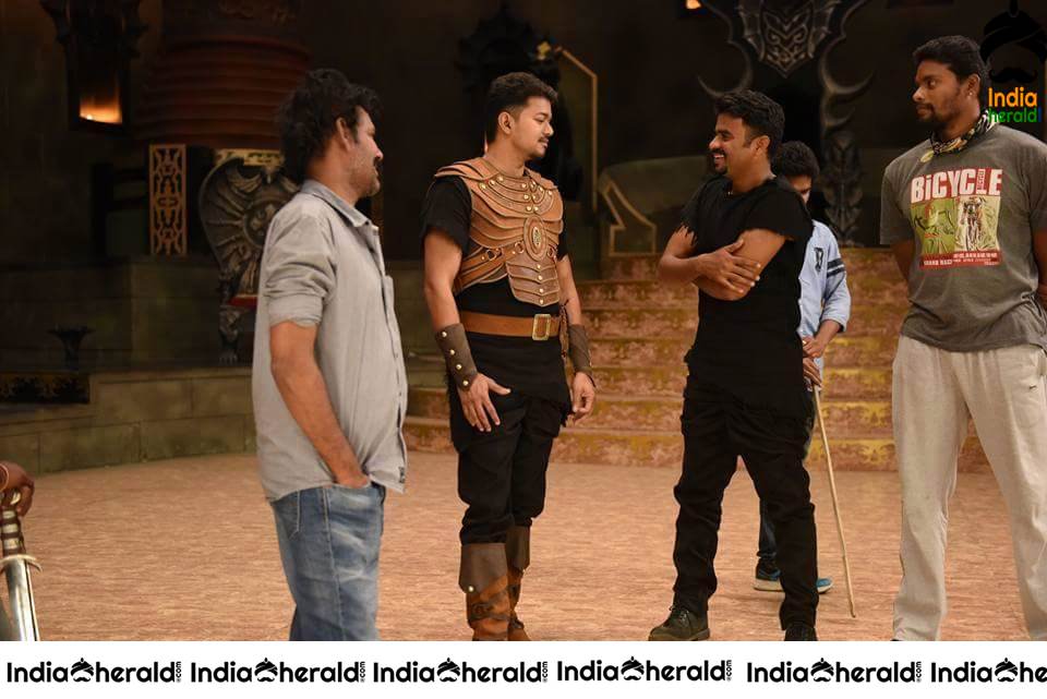 Rare and Unseen Shooting Spot Stills of Puli Movie Set 4
