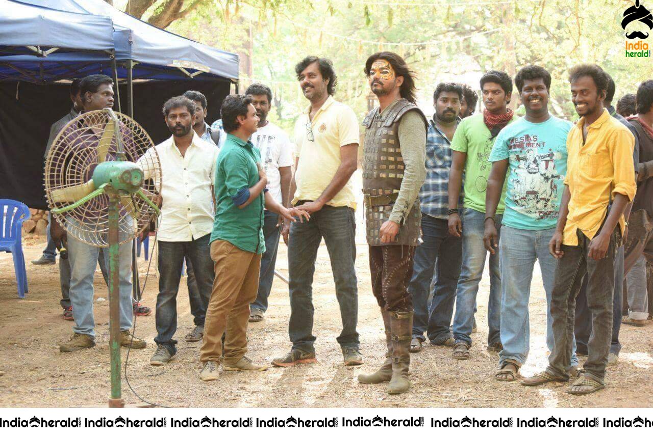 Rare and Unseen Shooting Spot Stills of Puli Movie Set 4