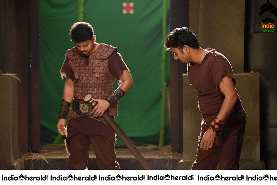 Rare and Unseen Shooting Spot Stills of Puli Movie Set 5