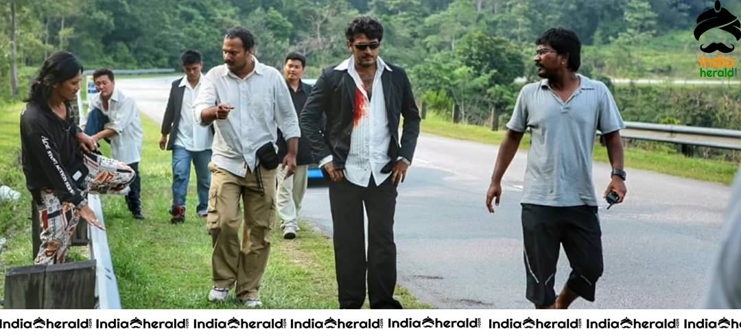 Rare and Unseen Working Stills of Ajith and Nayantara from Billa 2007 movie Set 2