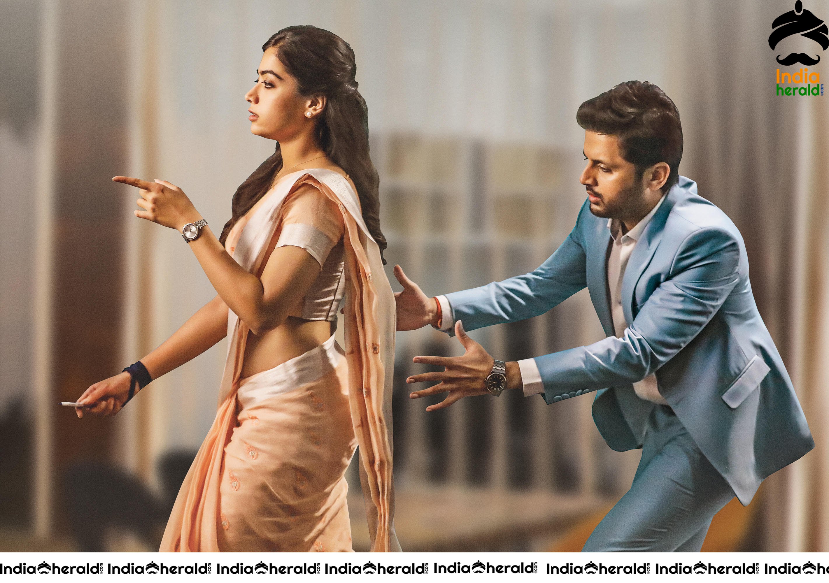 Rashmika Mandanna and Nithiin Hot Stills and Posters from Bheeshma Movie