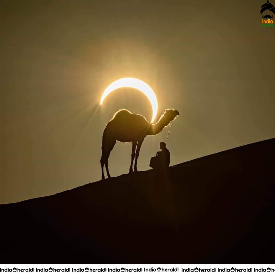 Solar Eclipse View from Liwa desert Abu Dhabi