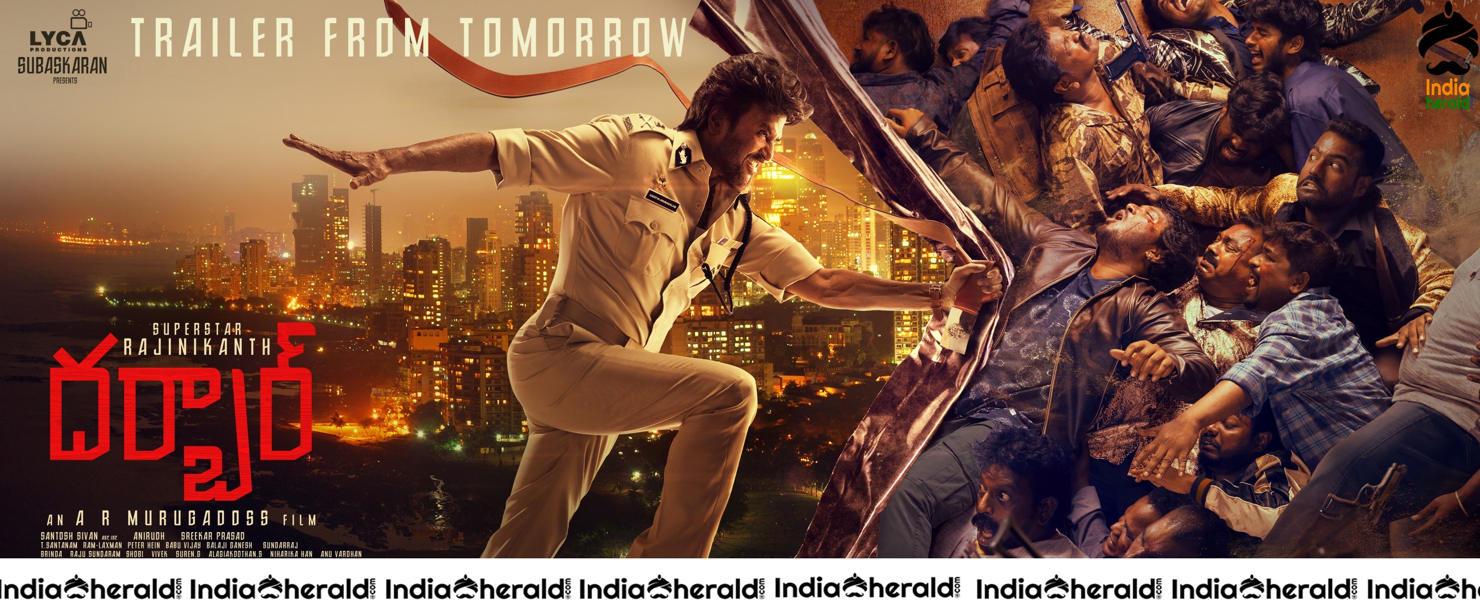 Superstar Rajinikanth in DARBAR Trailer Release Posters