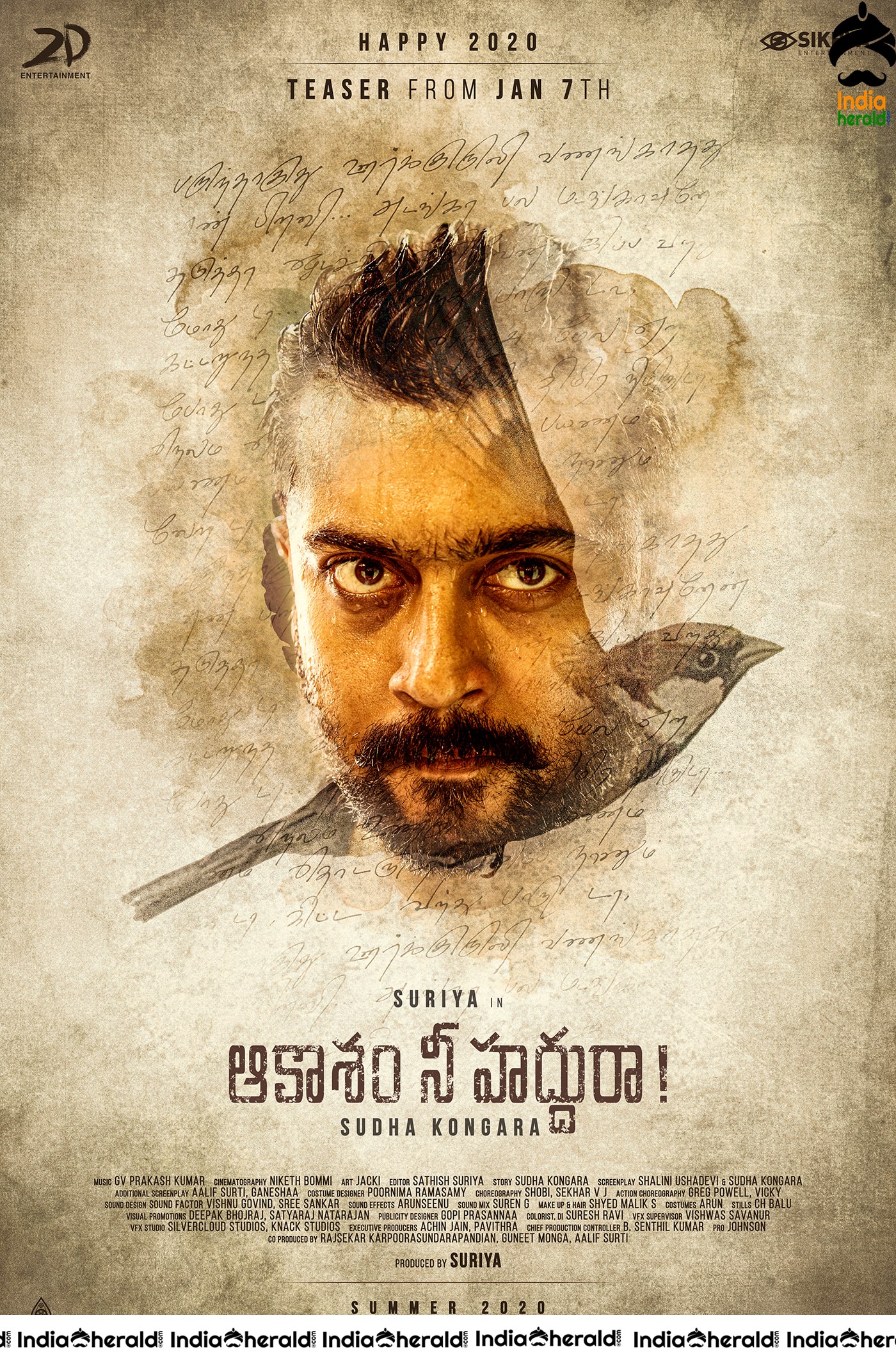 Superstar Suriya Aakaasam Nee Haddhura Second look
