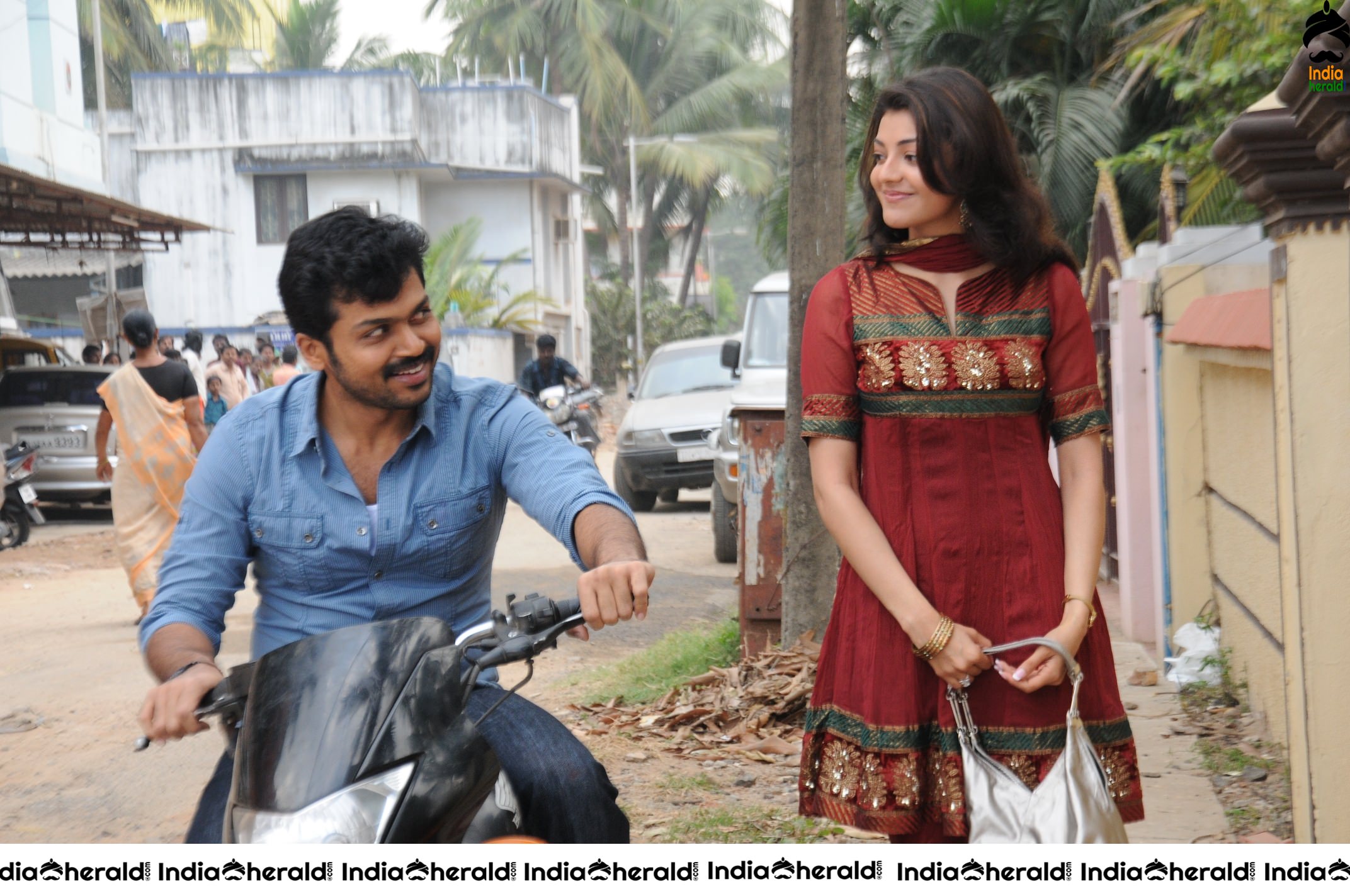 Unseen Rare Hot Kajal Aggarwal and Karthi Photos from Naan Mahan Alla Set 2