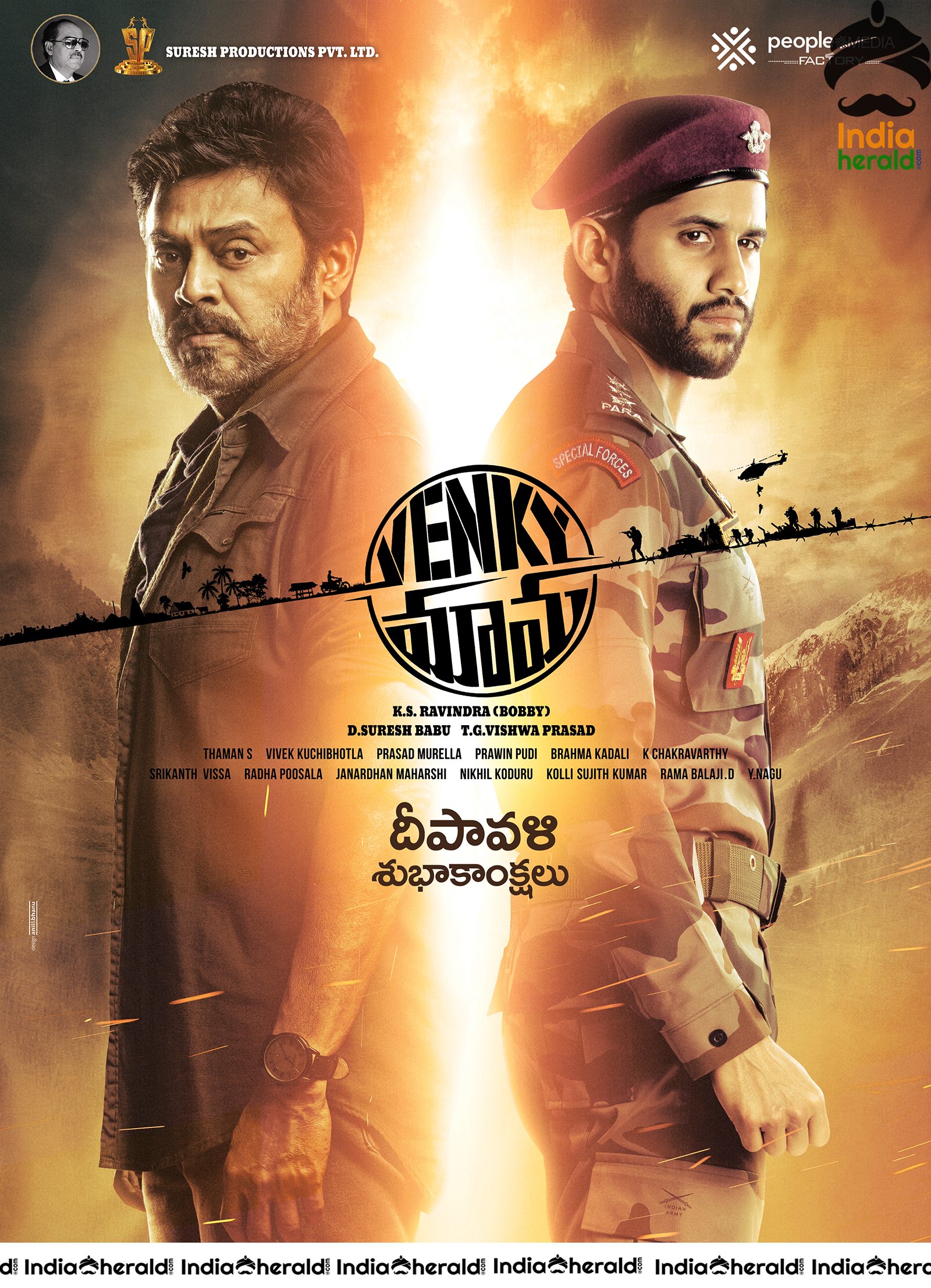 Venky Mama Diwali Wishes Poster