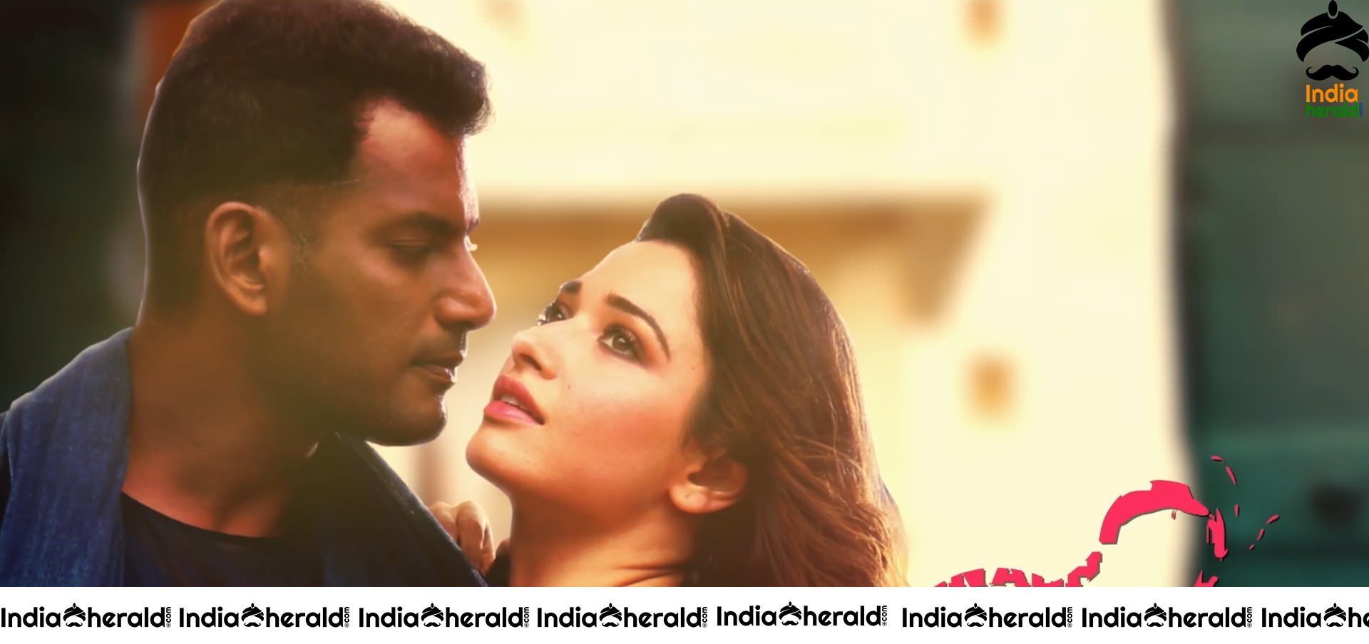Vishal and Tamanna Hot Stills from Nee Sirichaalum Lyric Video Set 2