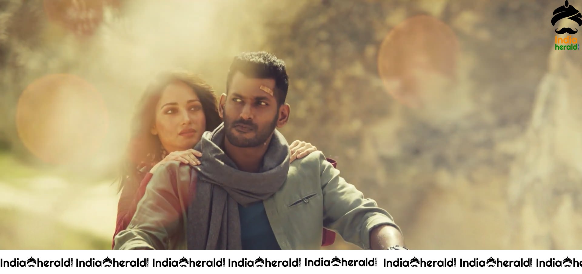 Vishal and Tamanna Hot Stills from Nee Sirichaalum Lyric Video Set 3