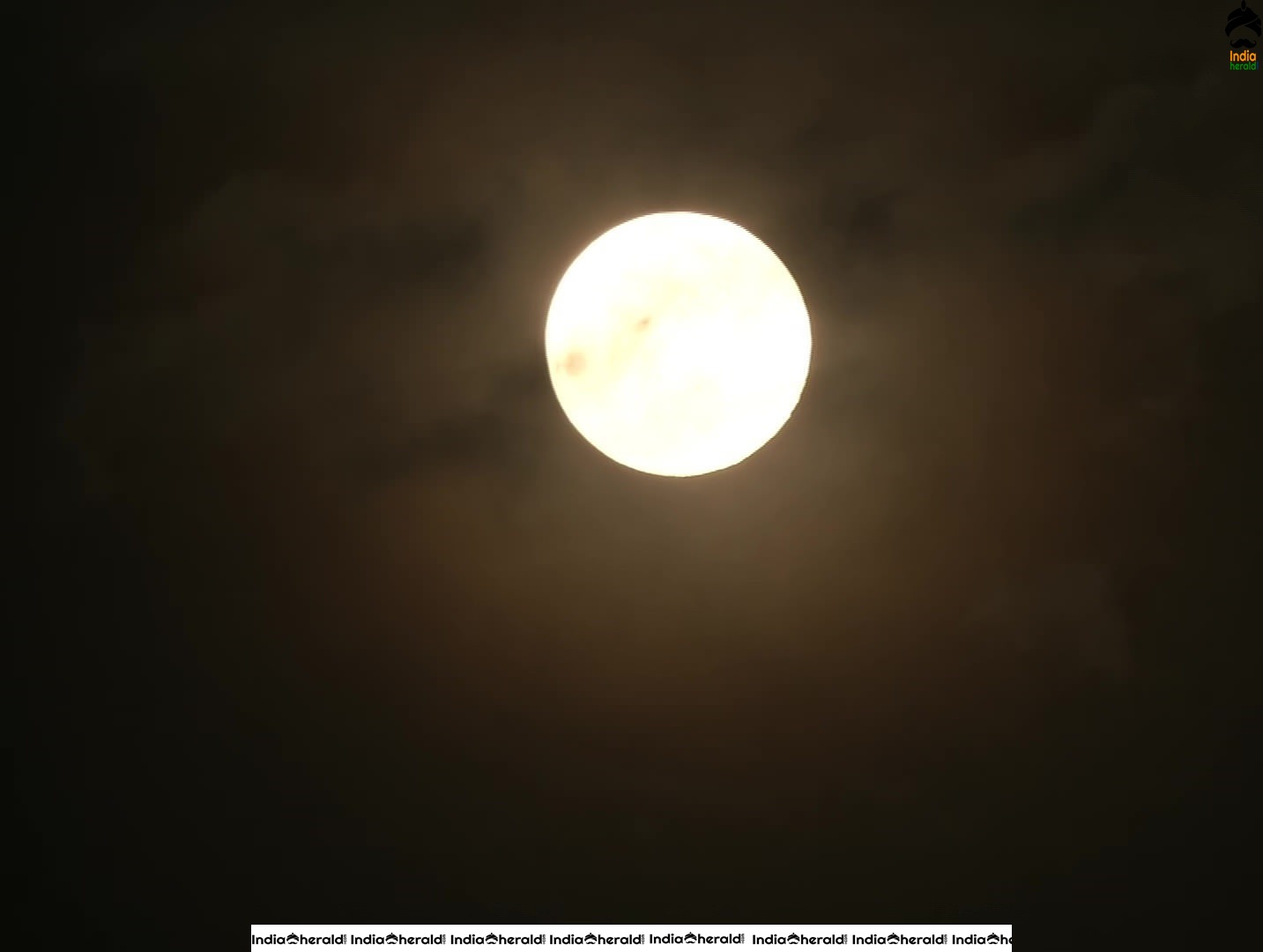 Visuals of Super Pink Moon which is the biggest and brightest full moon of the year 2020