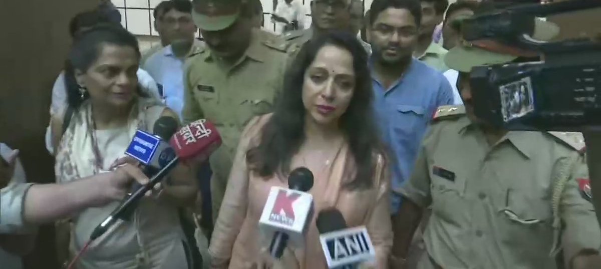 BJP MP Hema Malini Leaves After Meeting UP CM Yogi Adityanath