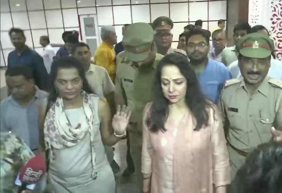 BJP MP Hema Malini Leaves After Meeting UP CM Yogi Adityanath