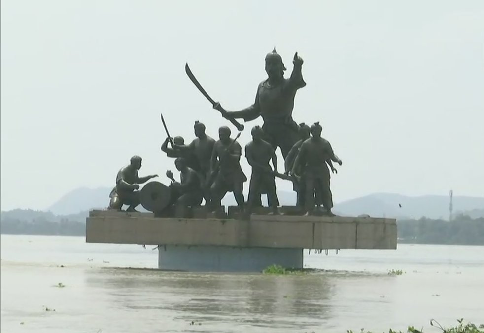 Brahmaputra River Flowing Above Danger Level In Guwahati Following Heavy Rainfall