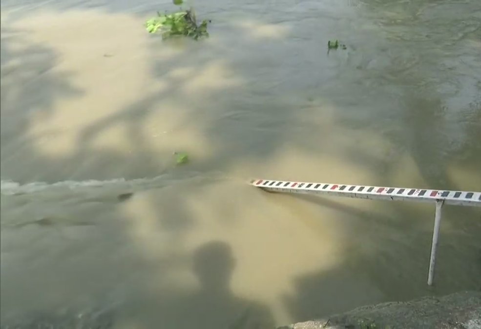 Brahmaputra River Flowing Above Danger Level In Guwahati Following Heavy Rainfall