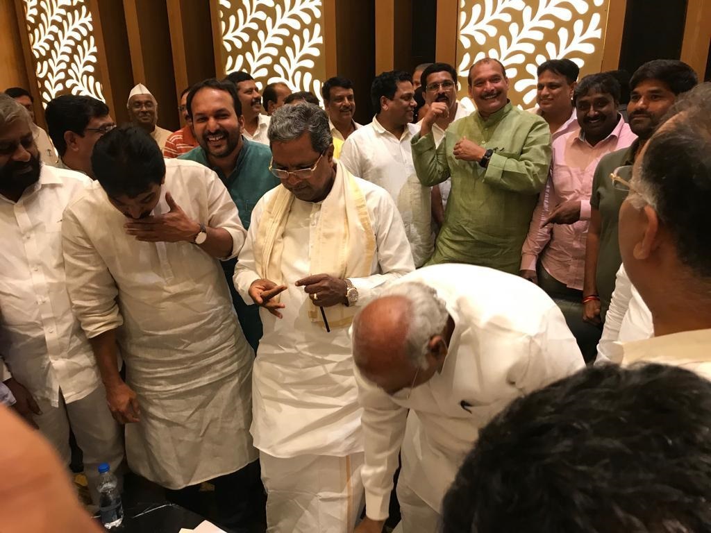 Congress Leader Celebrated Senior Party Leader Mallikarjun Birthday