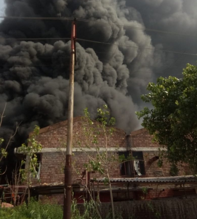Fire Breaks Out At A Factory In Noida Special Economy Zone